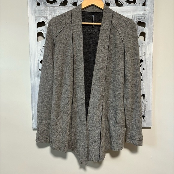 Kuhl Nova Gray Wool Blend Open Front Wrap Cardigan - Picture 3 of 10